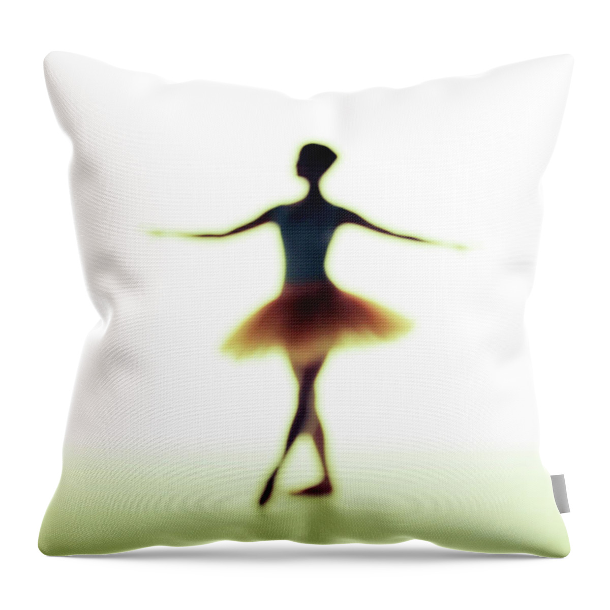 Expertise Throw Pillow featuring the photograph Silhouette Of Ballet Dancer by Bloom Image