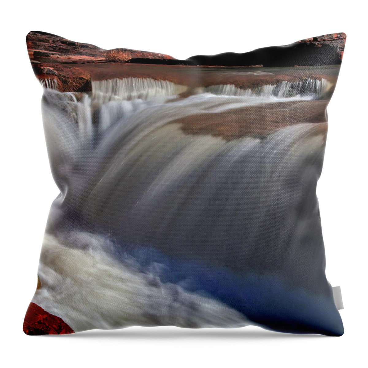 Arizona Throw Pillow featuring the photograph Silken Flow by Gary Kaylor