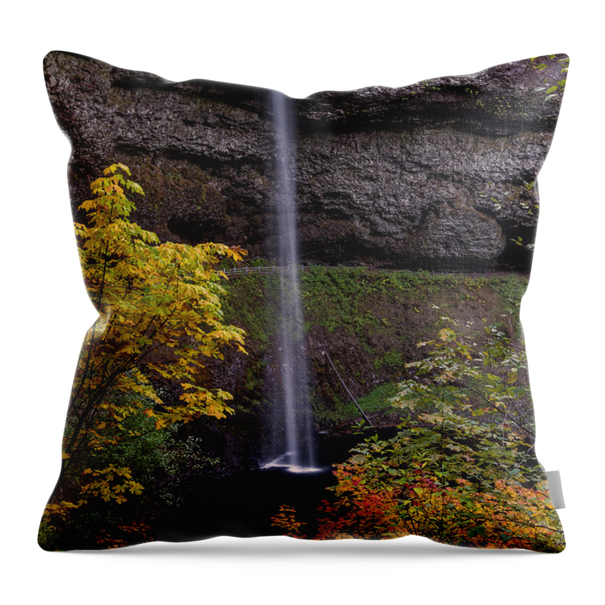 Silver Falls Throw Pillow featuring the photograph Silver Falls by Ulrich Burkhalter