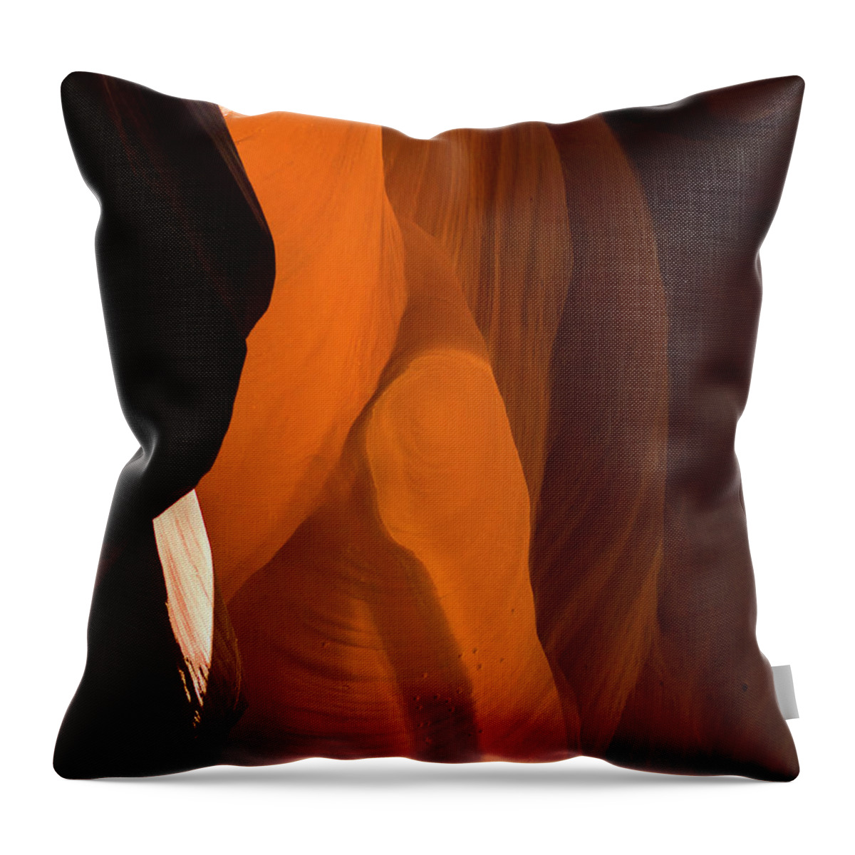 Antelope Canyon Throw Pillow featuring the photograph Sitting Woman by Davorlovincic