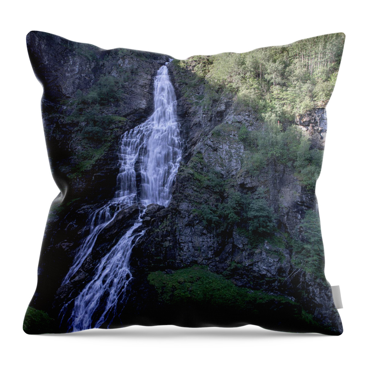 Outdoors Throw Pillow featuring the photograph Sivlefossen, Norway by Andreas Levi