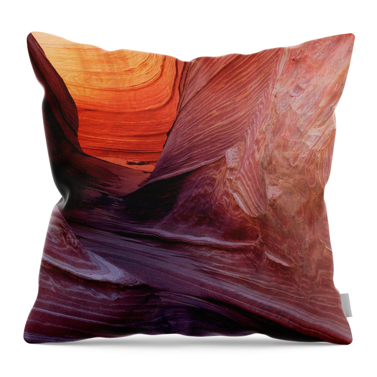 Geology Throw Pillow featuring the photograph Smooth Red Stone , Vermilion Cliffs by Raimund Linke