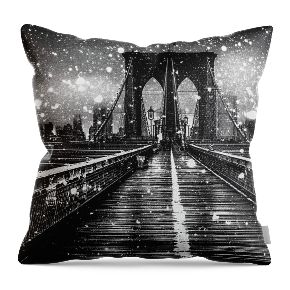 Snow Throw Pillow featuring the digital art Snow Collection Set 05 by Az Jackson