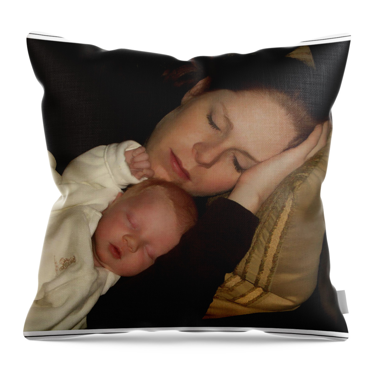Mother Throw Pillow featuring the photograph Snuggled by Peggy Dietz