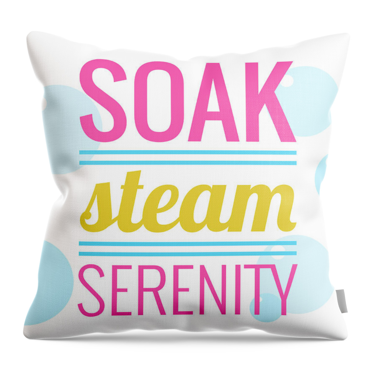 Soak Throw Pillow featuring the digital art Soak, Steam, Serenity by Sd Graphics Studio