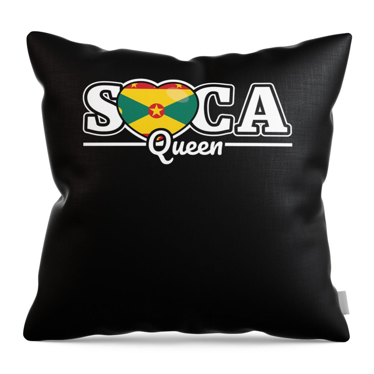 Dancehall Throw Pillow featuring the digital art Soca Music Queen gift St Lucia Carnival Wining Dancing Gift Grinding Dance Caribbean Culture Party by Martin Hicks