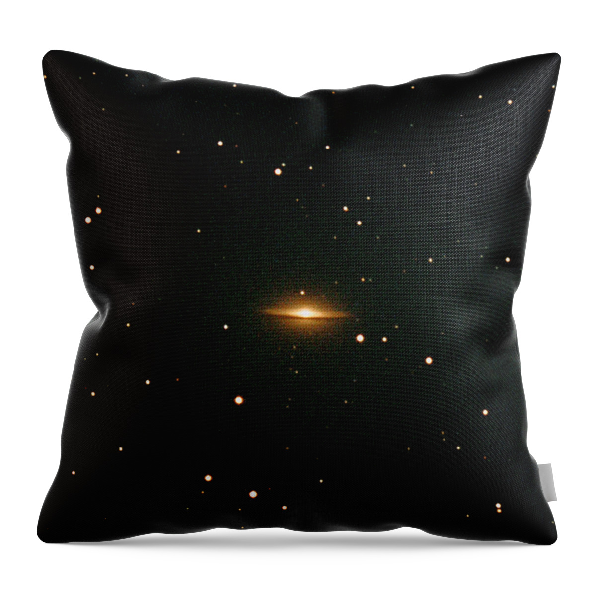 Orange Color Throw Pillow featuring the photograph Sombrero Nebula by Imagenavi