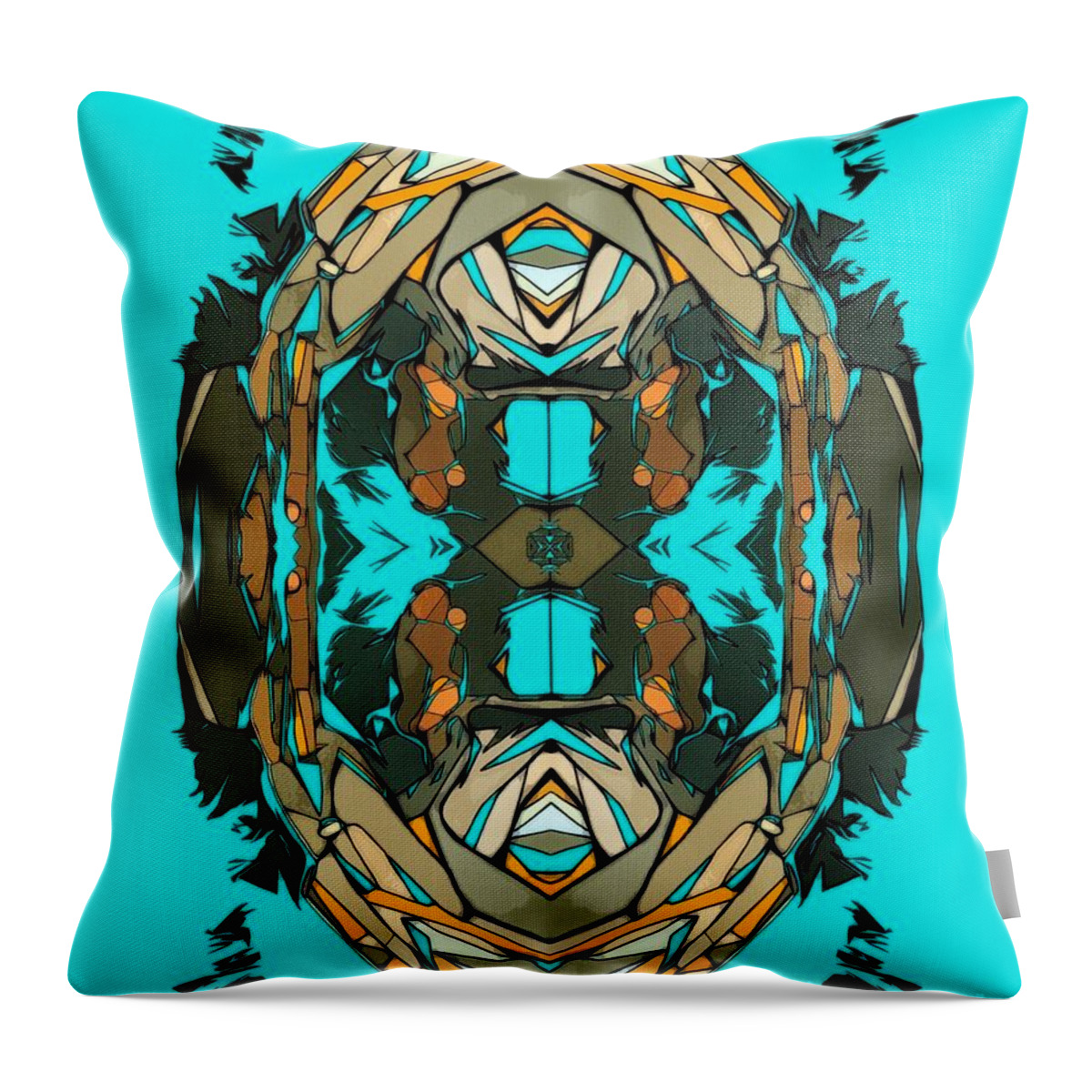 Abstract Art Throw Pillow featuring the digital art Southwest Abstract by Diana Rajala