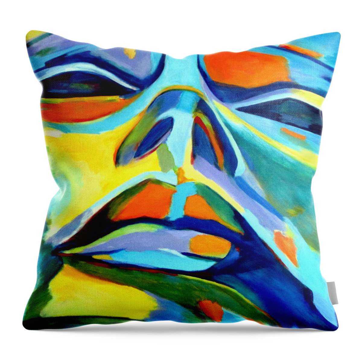Affordable Original Paintings Throw Pillow featuring the painting Speechless yearning by Helena Wierzbicki