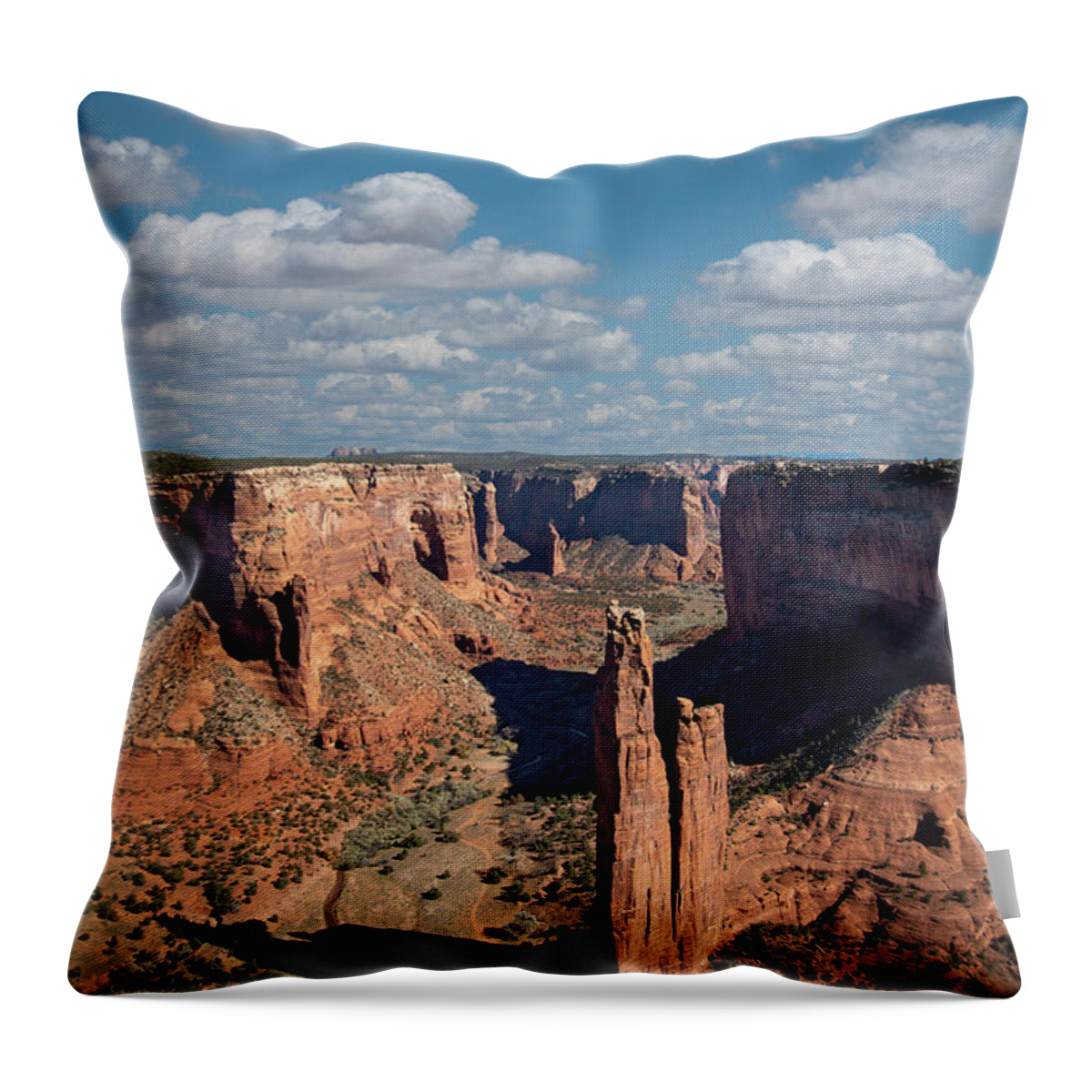 Canyon De Chelly Throw Pillow featuring the photograph Spider Rock 1804 by Kenneth Johnson