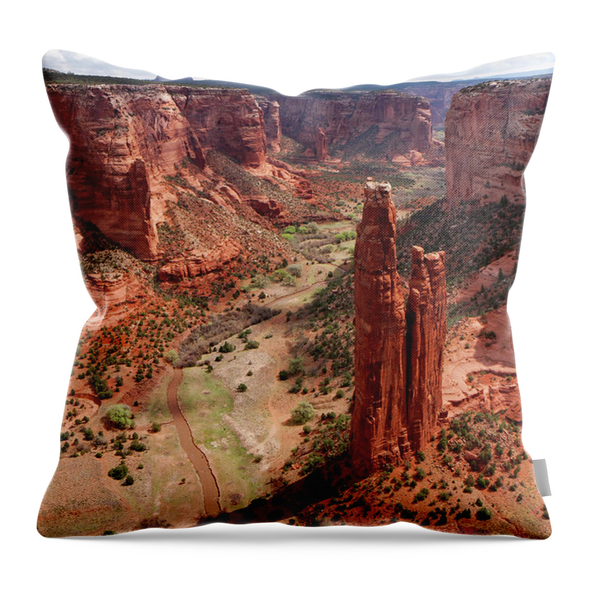 Scenics Throw Pillow featuring the photograph Spider Rock by Jlr