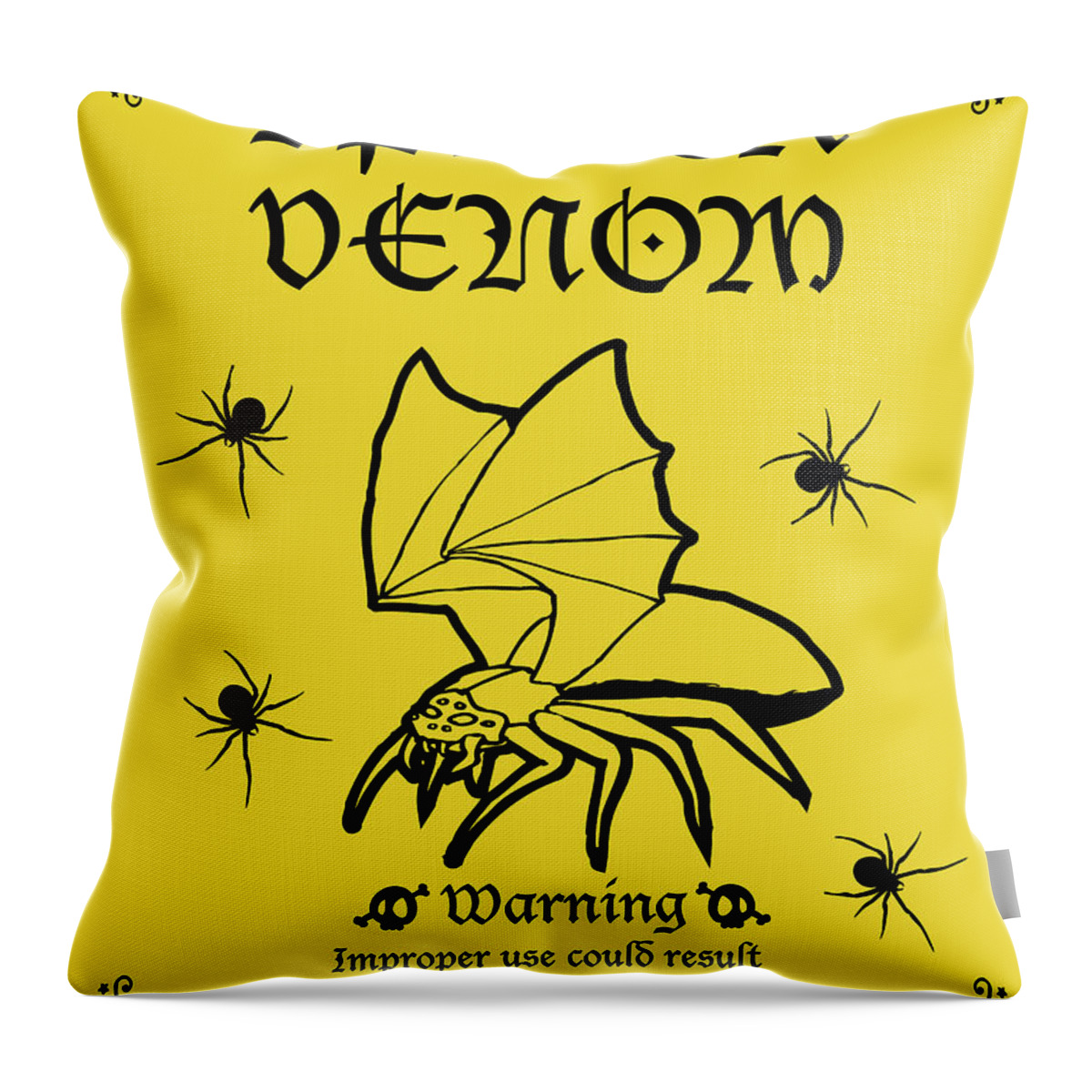 Spider Throw Pillow featuring the digital art Spider Venom by Long Shot