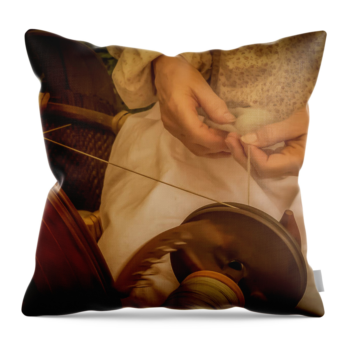 Fingers Throw Pillow featuring the photograph Spinner by Guy Whiteley