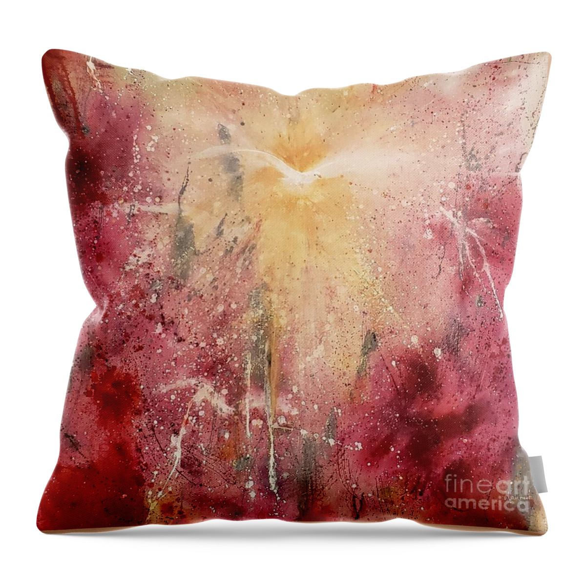 Spirit Of Hope Throw Pillow featuring the painting Spirit of Hope  by Maria Hunt