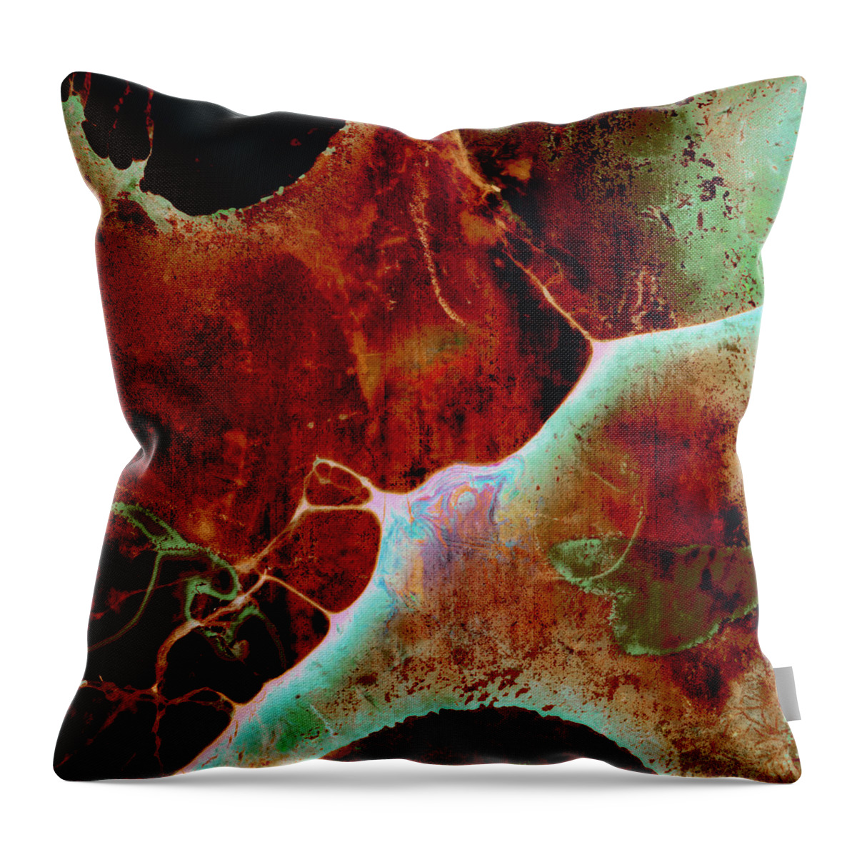 Chemical Reaction Throw Pillow featuring the photograph Splatter Grunge Wallpaper by Jitalia17