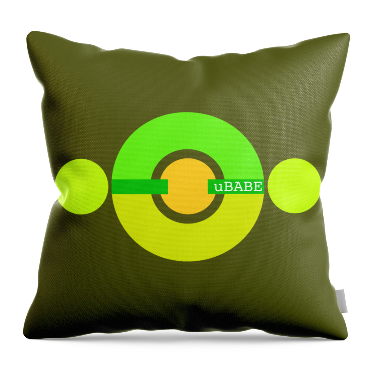 Cool Green Throw Pillow featuring the digital art Spring Sunshine by Ubabe Style