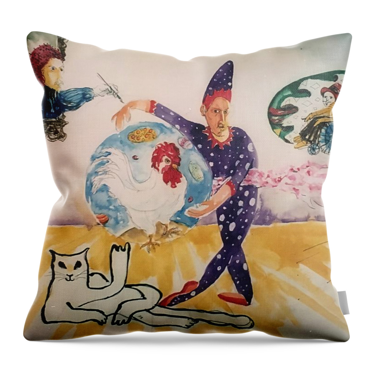 Ricardosart37 Throw Pillow featuring the painting Spring Wizardry by Ricardo Penalver deceased