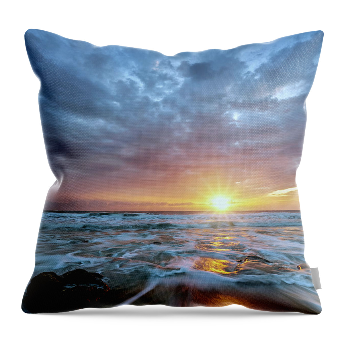 Decor Throw Pillow featuring the photograph St. Augusting Sunrise by Jon Glaser