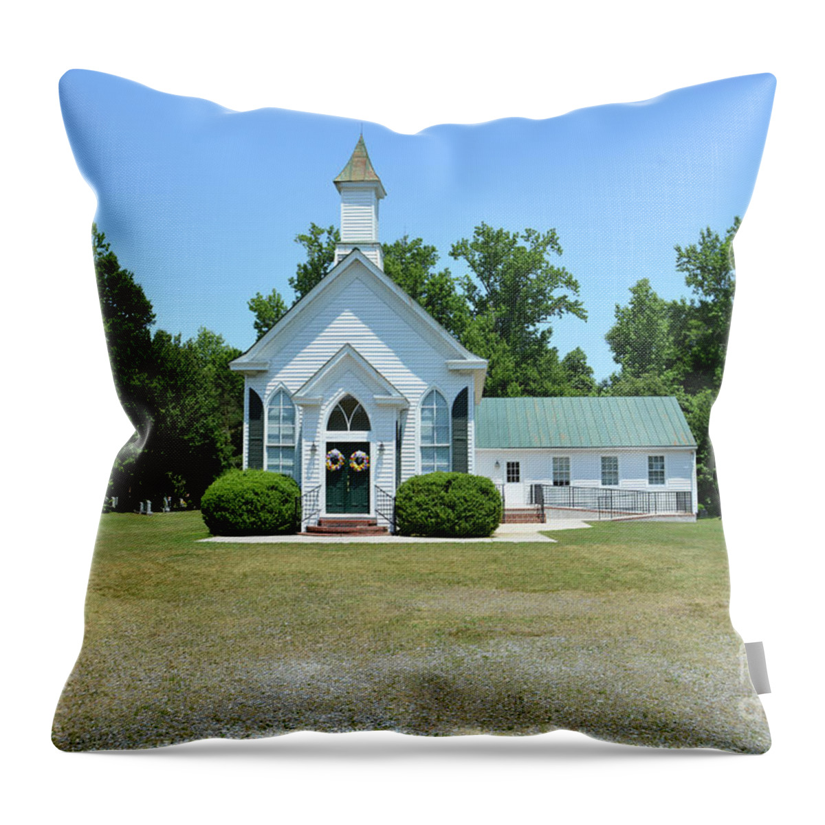 St. James Church Throw Pillow featuring the photograph St. James Church in King William by Jimmie Bartlett