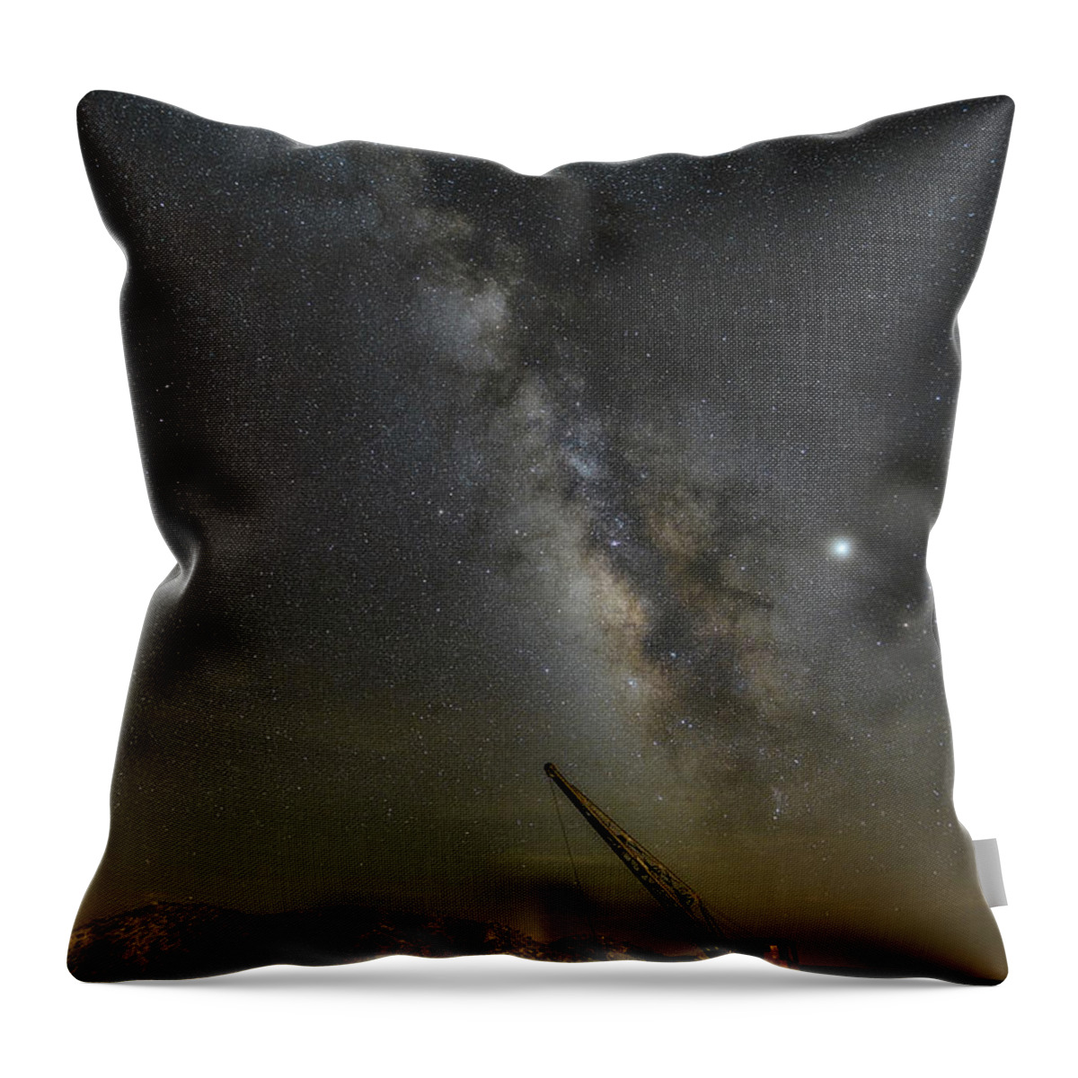 Milky Way Throw Pillow featuring the photograph Star Digger 2 by James Clinich