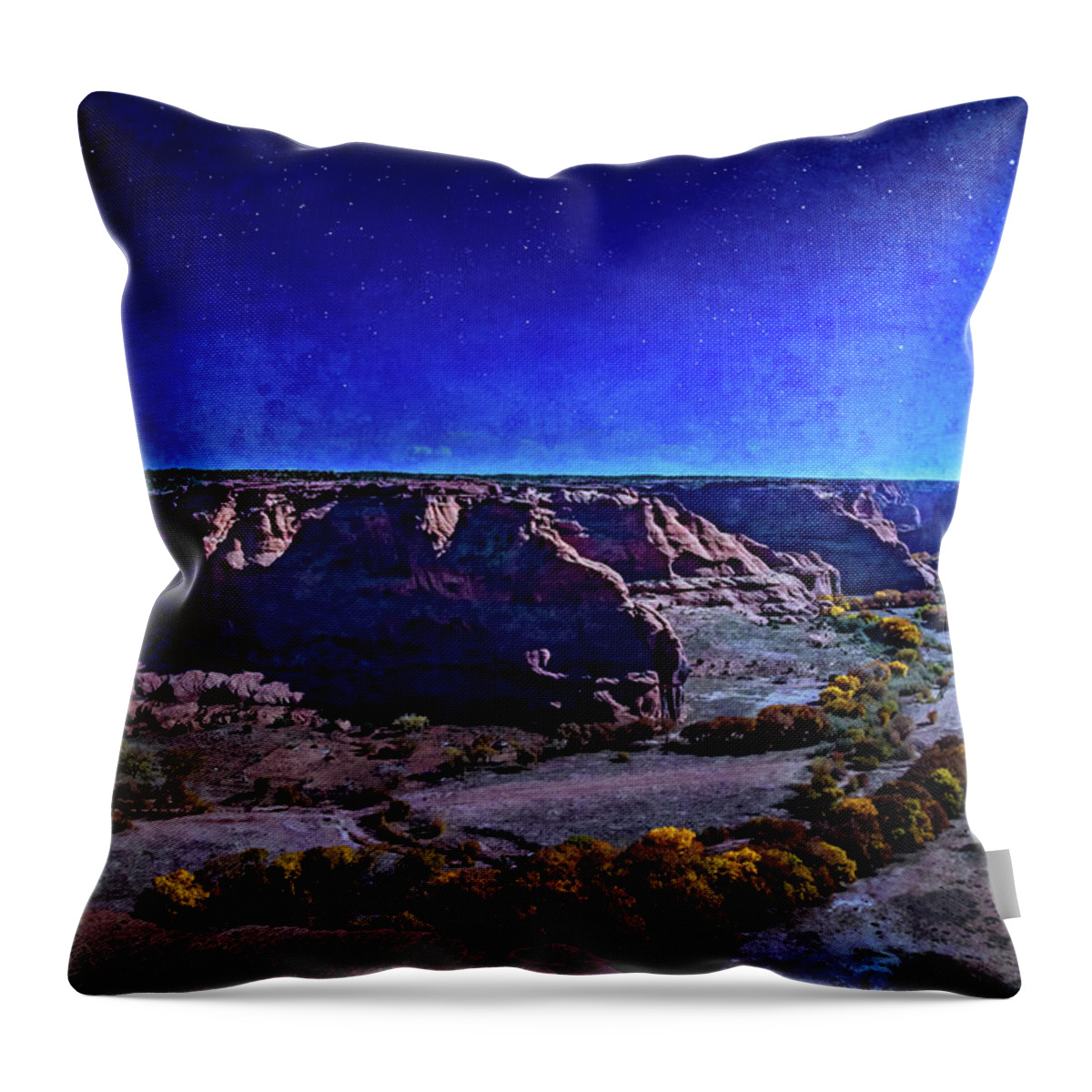 2018 Throw Pillow featuring the photograph Starlit Canyon de Chelly 1811 by Kenneth Johnson