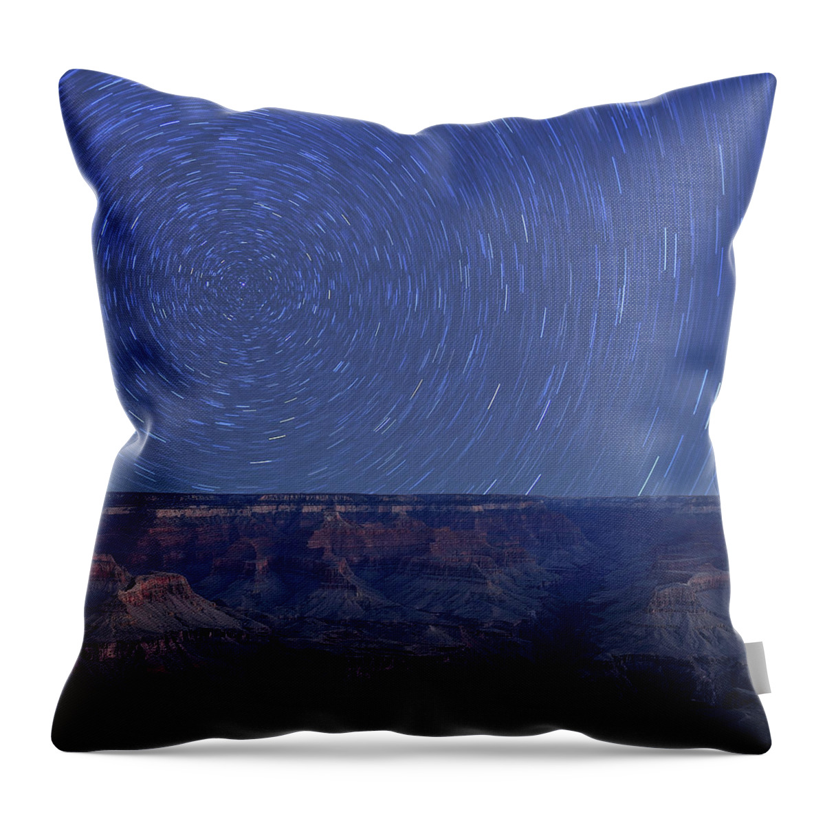 Geology Throw Pillow featuring the photograph Starring Night At Grand Canyon by Mengzhonghua Photography