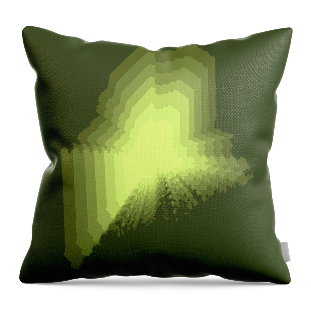 Maine Throw Pillow featuring the digital art State Map of Maine by Naxart Studio