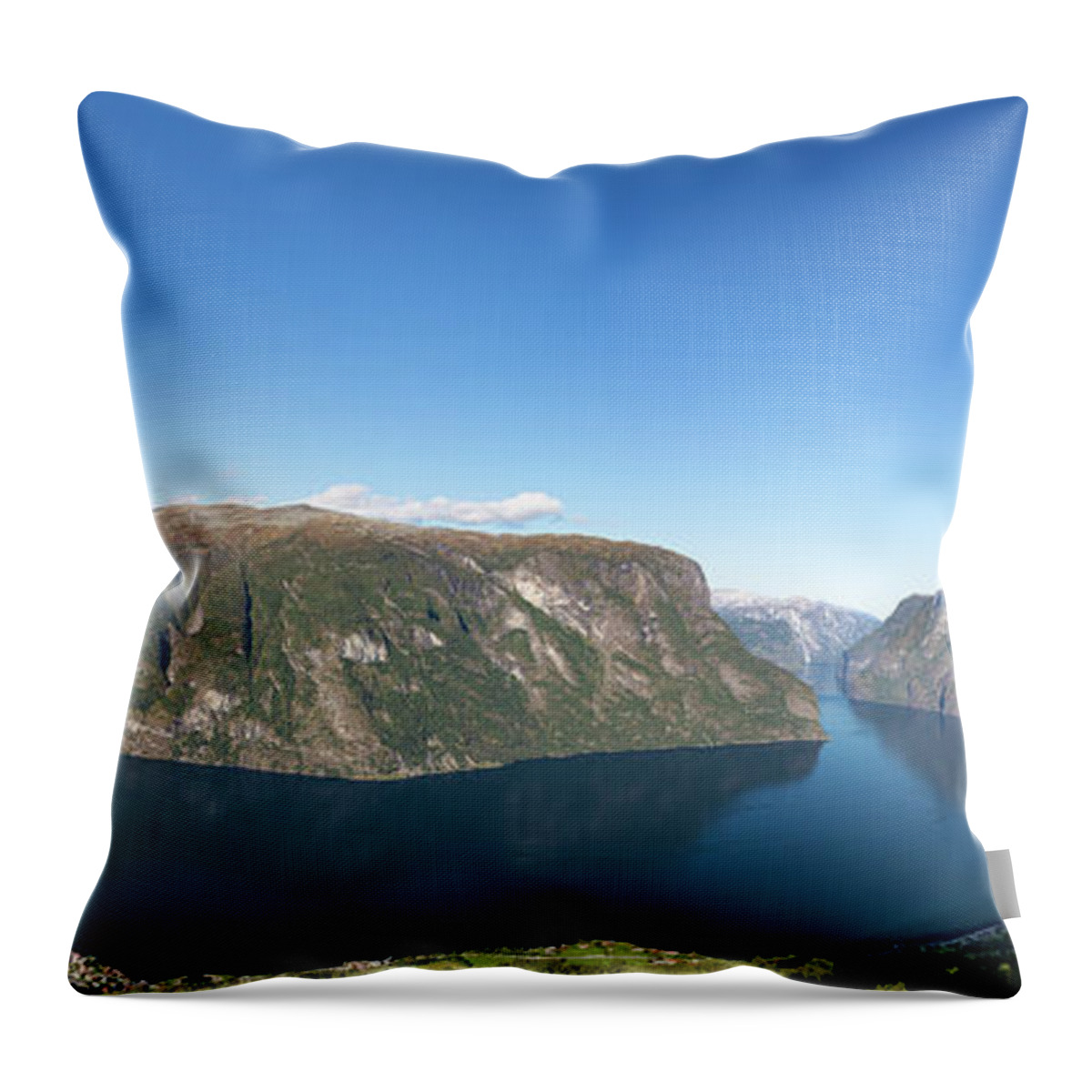 Outdoors Throw Pillow featuring the photograph Stegastein, Norway by Andreas Levi
