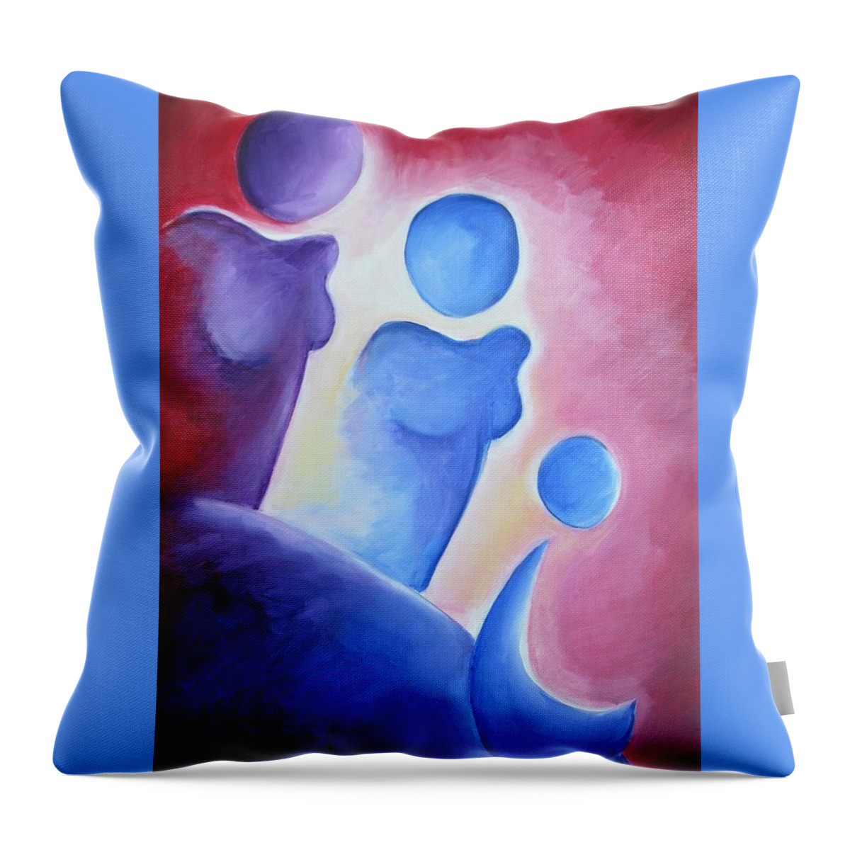 Figurative Abstracts Throw Pillow featuring the painting Still... along side us by Jennifer Hannigan-Green