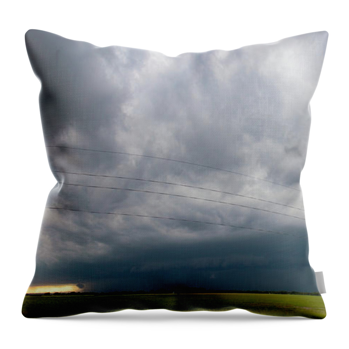 Nebraskasc Throw Pillow featuring the photograph Storm Chasing West South Central Nebraska 003 by Dale Kaminski