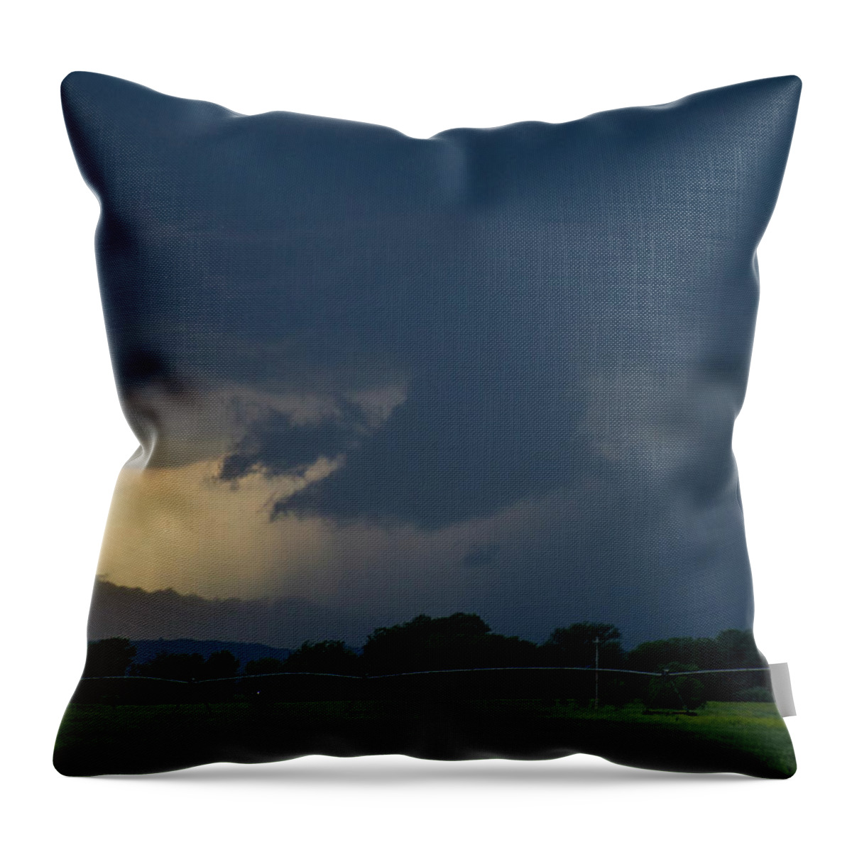 Nebraskasc Throw Pillow featuring the photograph Storm Chasing West South Central Nebraska 010 by Dale Kaminski