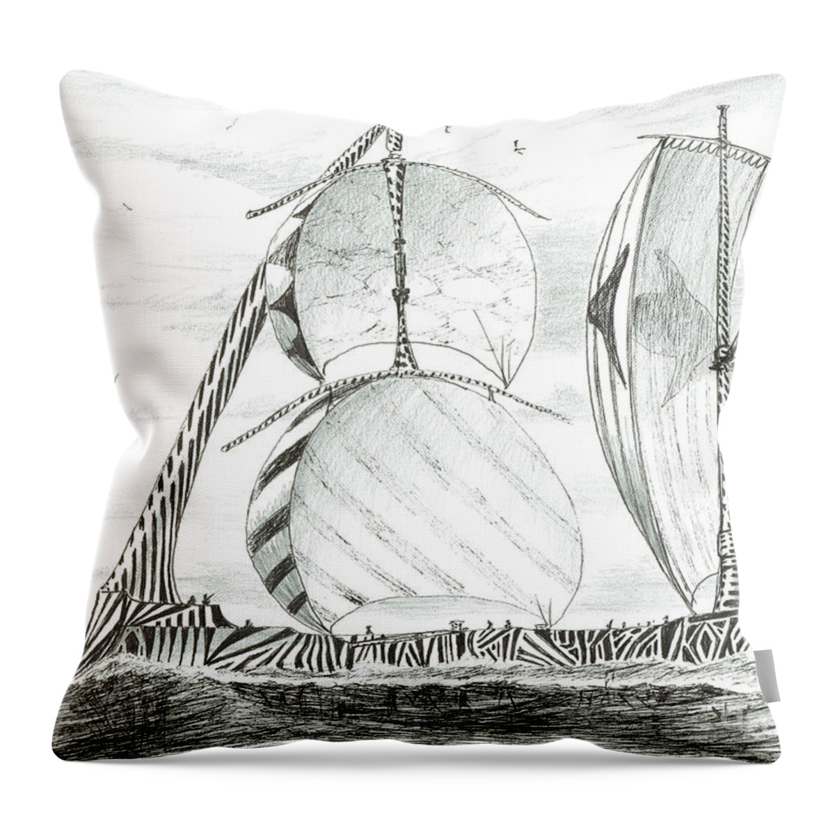 21st Century Throw Pillow featuring the painting Storm Creators Gulf Of Boothia, 2022 by Vincent Alexander Booth