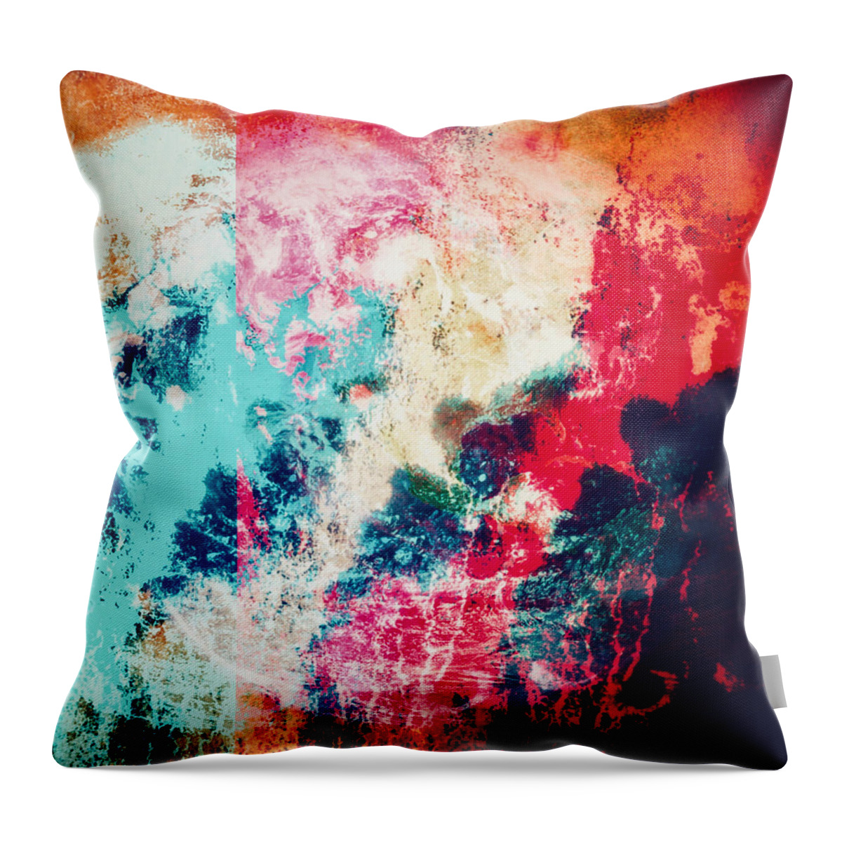 Storms And Rainbows Throw Pillow featuring the digital art Storms and Rainbows by Canessa Thomas