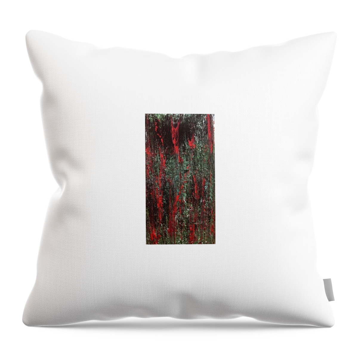 Abstract Throw Pillow featuring the painting Strike by Greg Powell