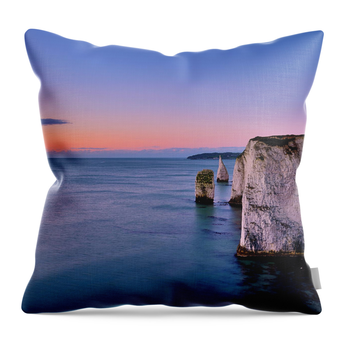 Scenics Throw Pillow featuring the photograph Studland by Andreas Jones