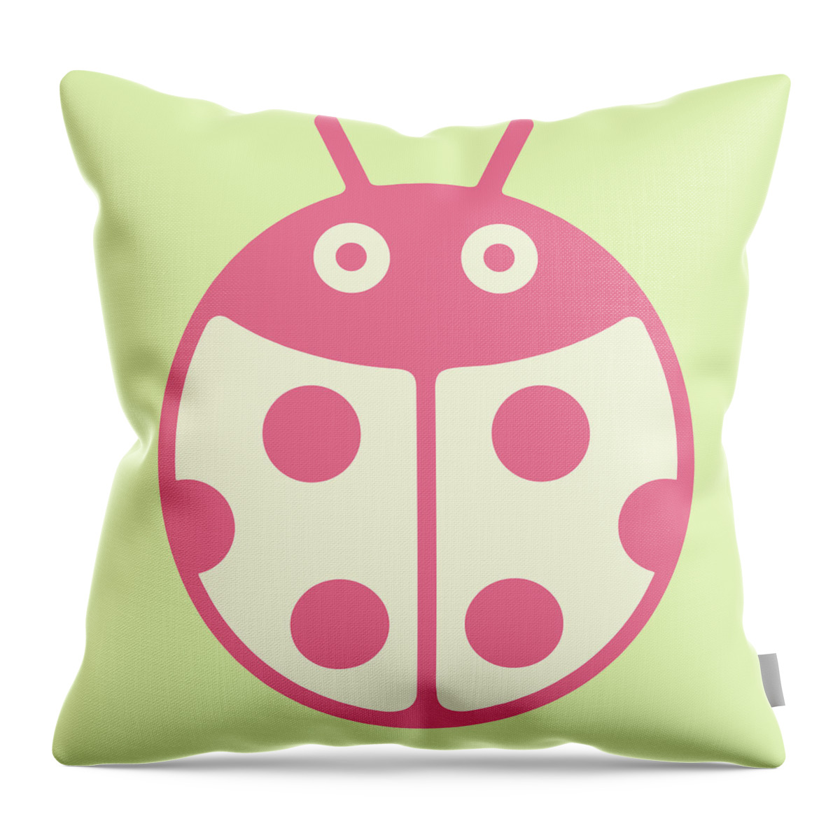 Animal Throw Pillow featuring the drawing Stylized Lady Bug by CSA Images