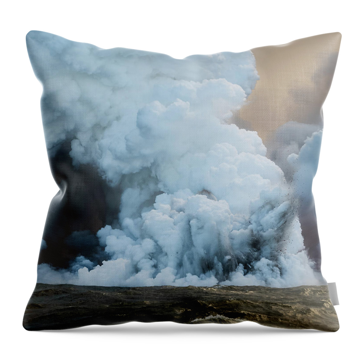 Lava Throw Pillow featuring the photograph Submerged Lava Bomb by William Dickman