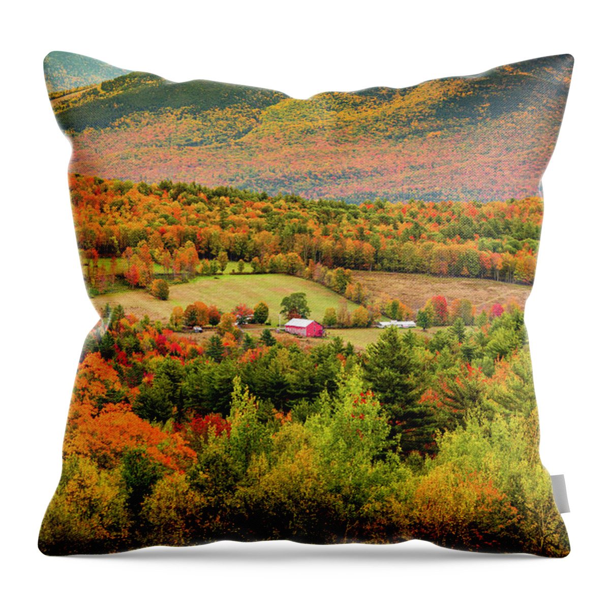 Franconia Notch Throw Pillow featuring the photograph Sugar Hill New Hampshire by Robert Clifford