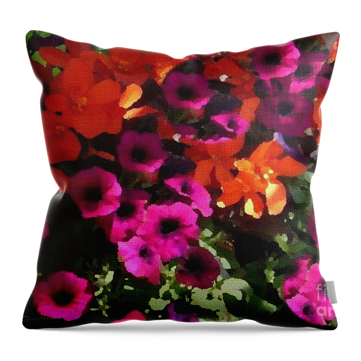 Photographic Art Throw Pillow featuring the digital art Summer Heat by Kathie Chicoine