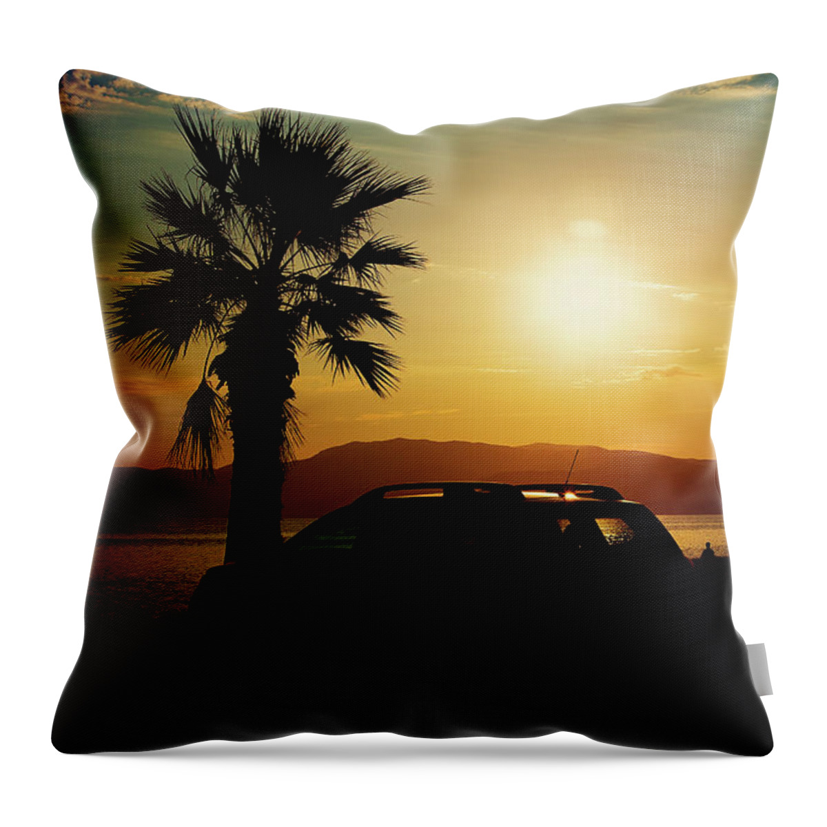 Landscape Throw Pillow featuring the photograph Summer Life by Milena Ilieva