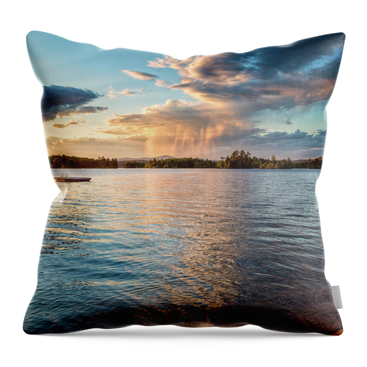 Alton Throw Pillow featuring the photograph Summer Shower by Jeff Sinon