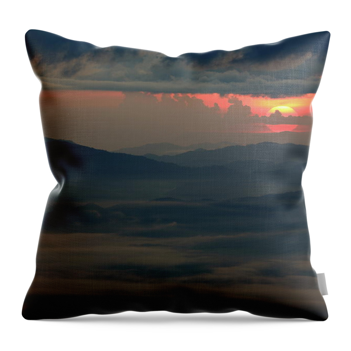 Tranquility Throw Pillow featuring the photograph Sun Rise At Doi Ang Khang, Chiangmai by Athit Perawongmetha