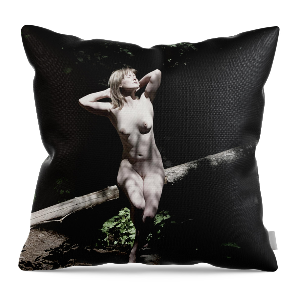 Girl Throw Pillow featuring the photograph Sun Sprinkled by Robert WK Clark