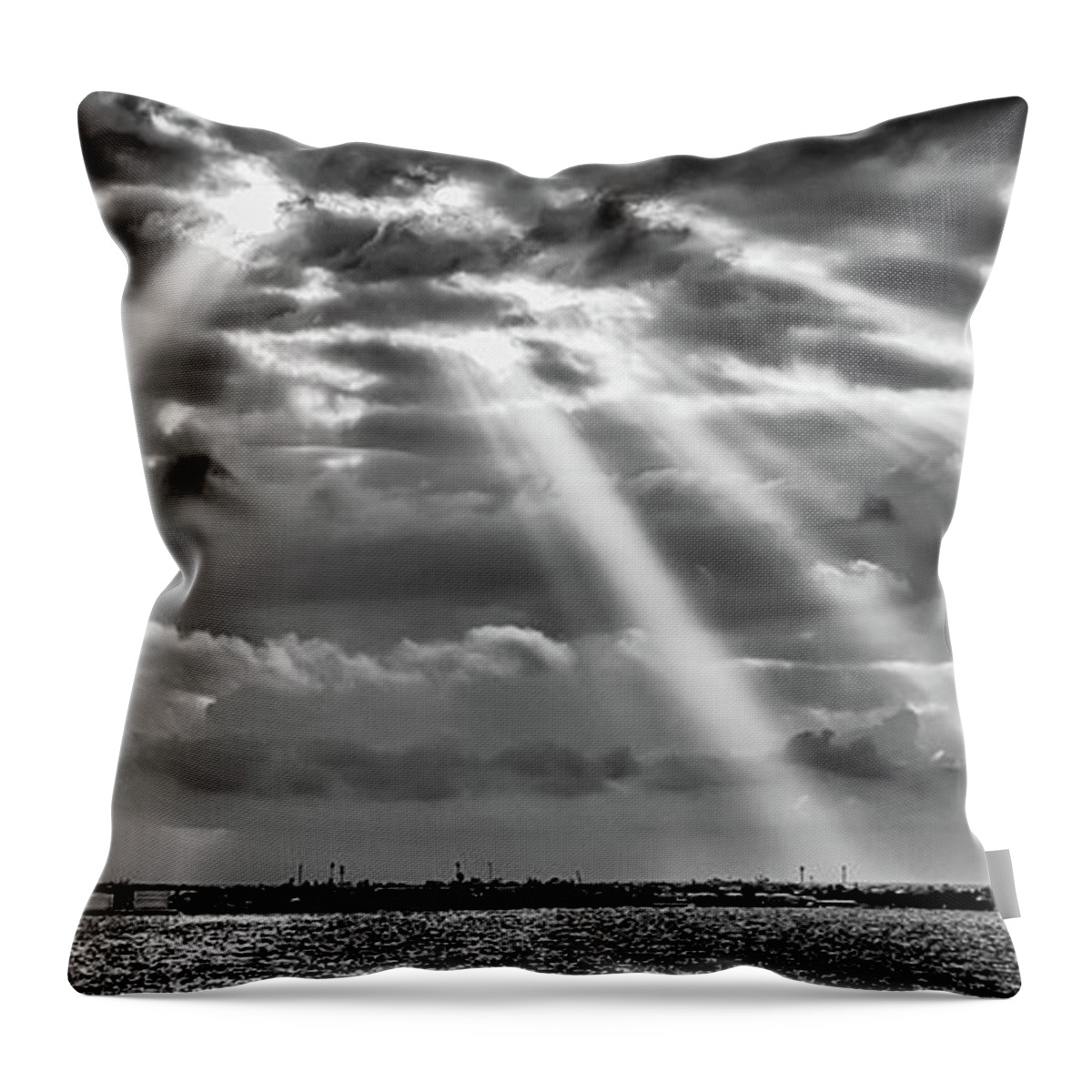 Nature Throw Pillow featuring the photograph SunBeam Breakout by Charles McCleanon