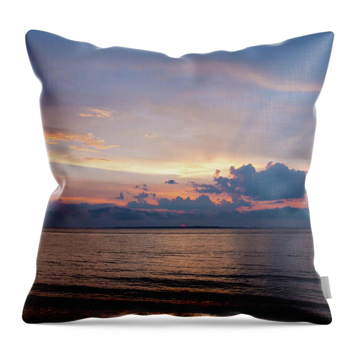 Ala Throw Pillow featuring the photograph Sundown on the Gulf of Mexico by James-Allen