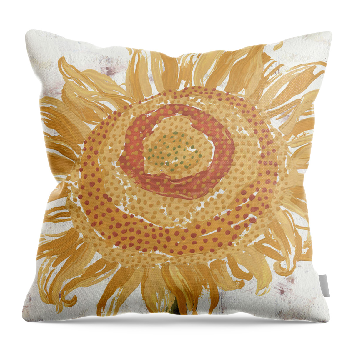 Sunflower Throw Pillow featuring the painting Sunflower II by Nikita Coulombe