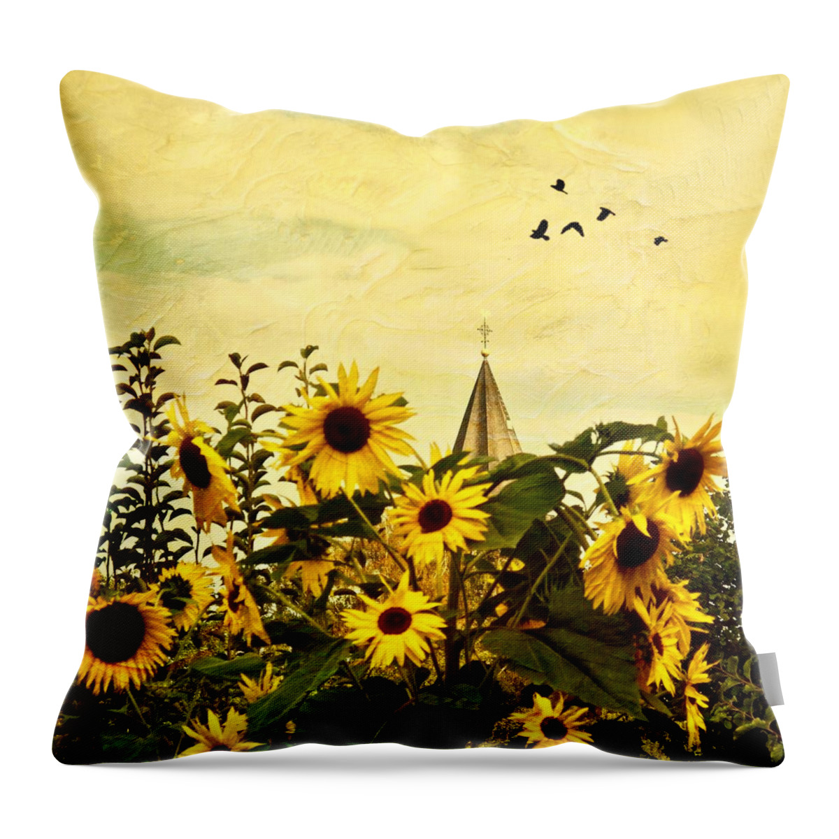 Iphone Throw Pillow featuring the photograph Sunflower Serenade by Richard Cummings