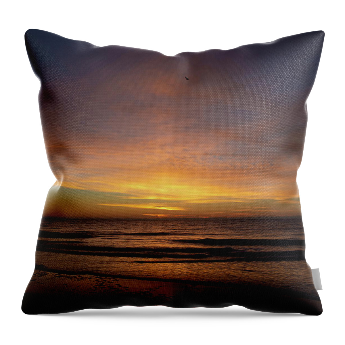 Sunrise Throw Pillow featuring the photograph Sunrise Over Hilton Head Island No. 0312 by Dennis Schmidt