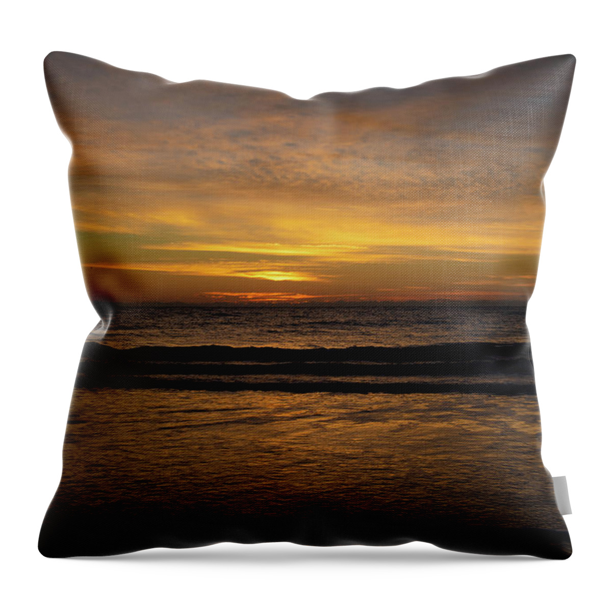 Sunrise Throw Pillow featuring the photograph Sunrise Over Hilton Head Island No. 0324 by Dennis Schmidt
