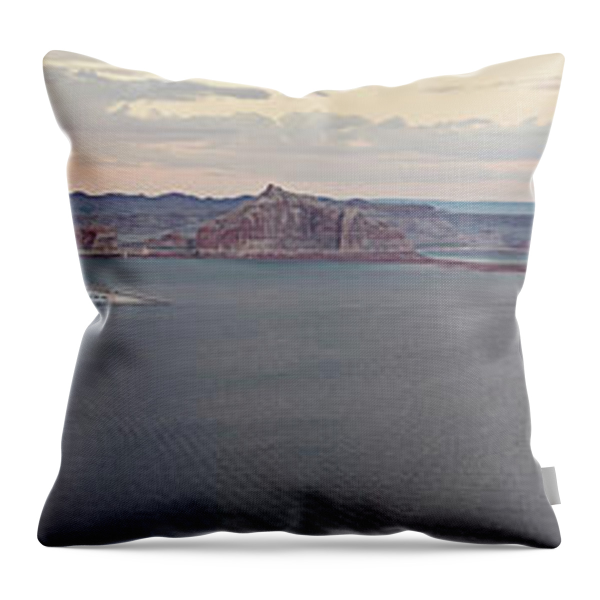 Scenics Throw Pillow featuring the photograph Sunset At Lake Powell by Magnez2